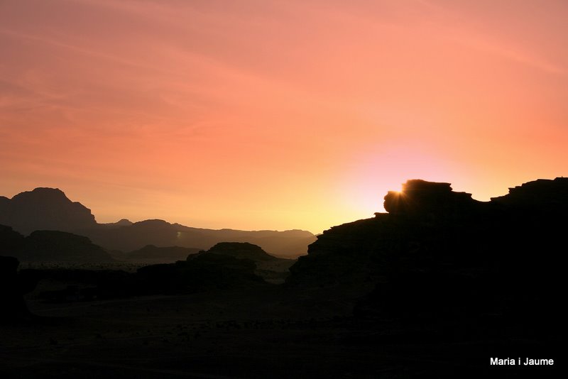 Posta de sol a Wadi Rum